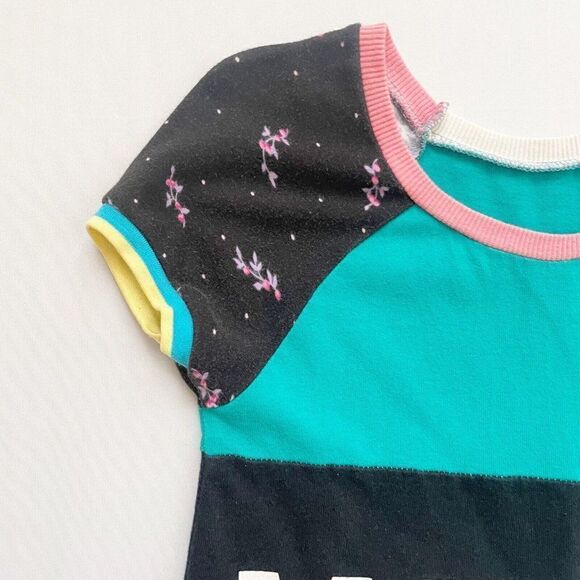 CourtneyCourtney Short Sleeve Pink Girls Dress 5/6 Twirl Skirt Upcycled Handmade - Picture 4 of 9